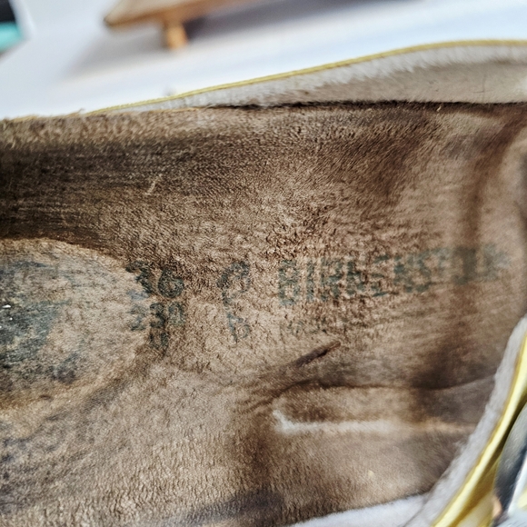 Birkenstock Florida 230 Sandal size EU 36 yellow triple strap - Picture 13 of 15